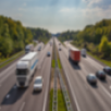 Cars and trucks on highway